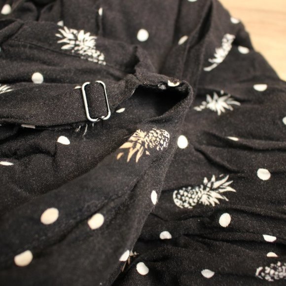Torrid Black & White Pineapple Polka Dot Flowy Summer Dress 0 - Picture 9 of 9